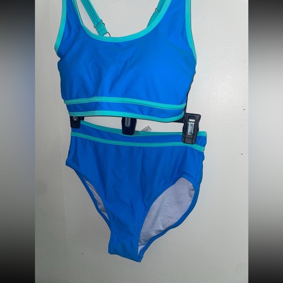 BMJL High Waisted Bikini Sets Sporty Two Piece Swimsuit Color Block Cheeky NWT S - Picture 7 of 9